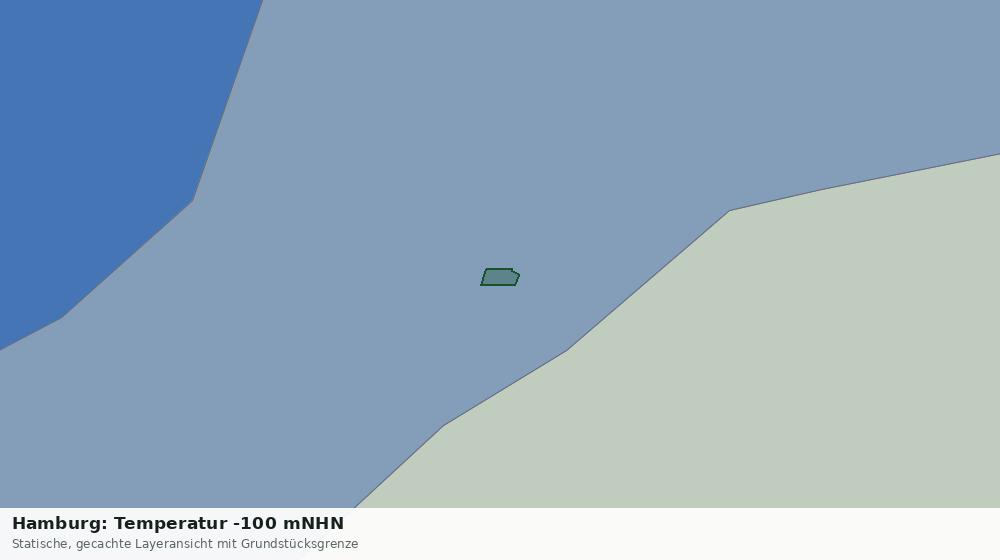 Statische Kartenansicht: Hamburg: Temperatur -100 mNHN