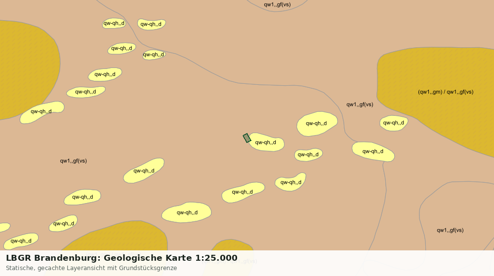 Statische Kartenansicht: LBGR Brandenburg: Geologische Karte 1:25.000