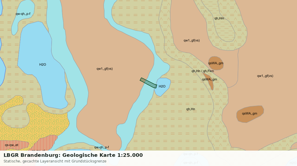 Statische Kartenansicht: LBGR Brandenburg: Geologische Karte 1:25.000