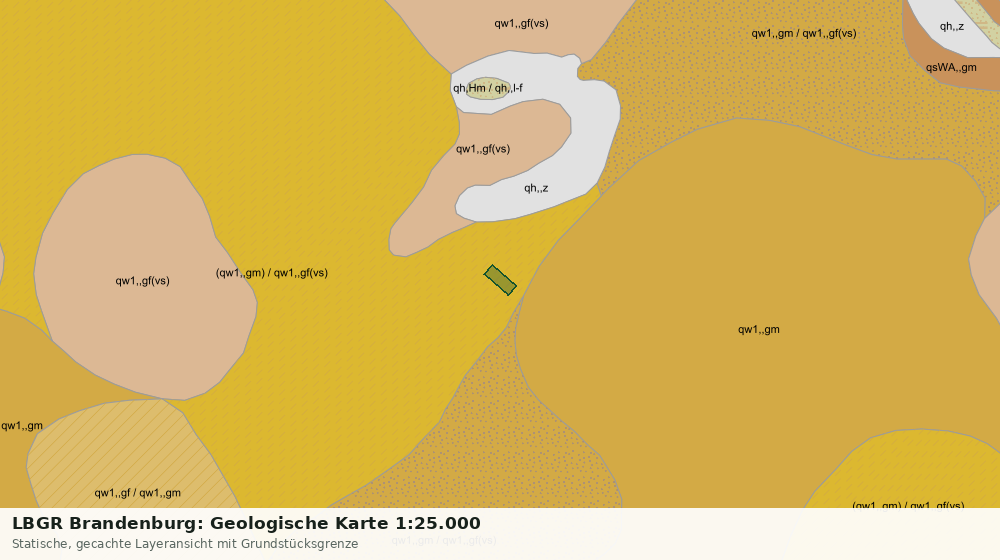 Statische Kartenansicht: LBGR Brandenburg: Geologische Karte 1:25.000