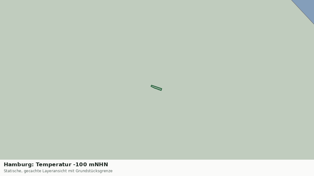 Statische Kartenansicht: Hamburg: Temperatur -100 mNHN