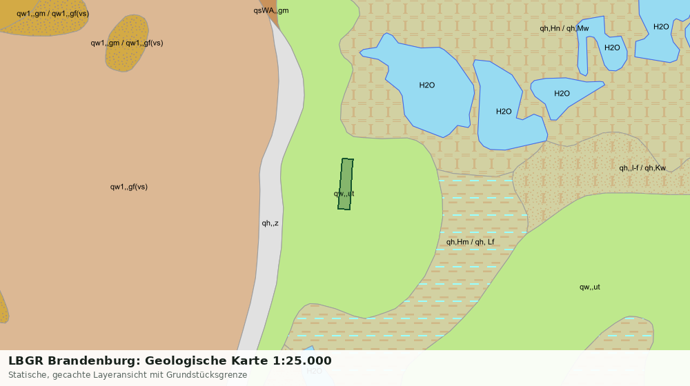 Statische Kartenansicht: LBGR Brandenburg: Geologische Karte 1:25.000