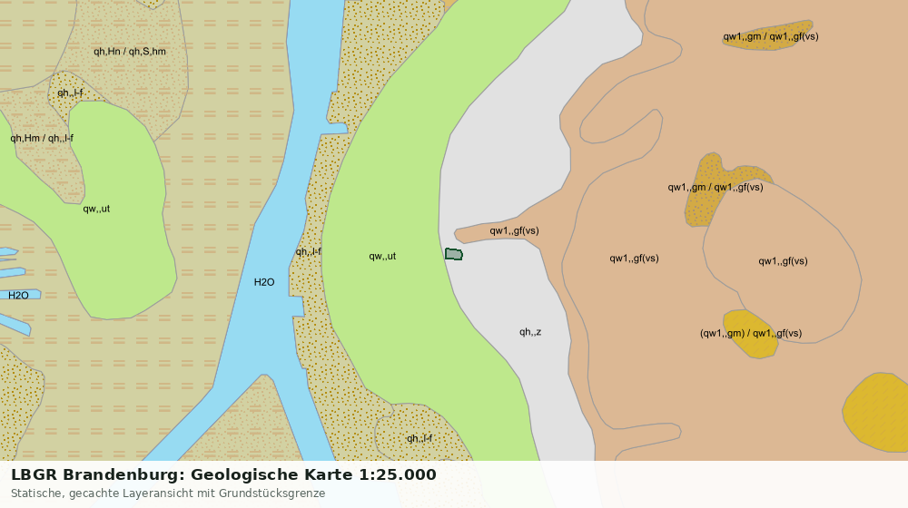 Statische Kartenansicht: LBGR Brandenburg: Geologische Karte 1:25.000