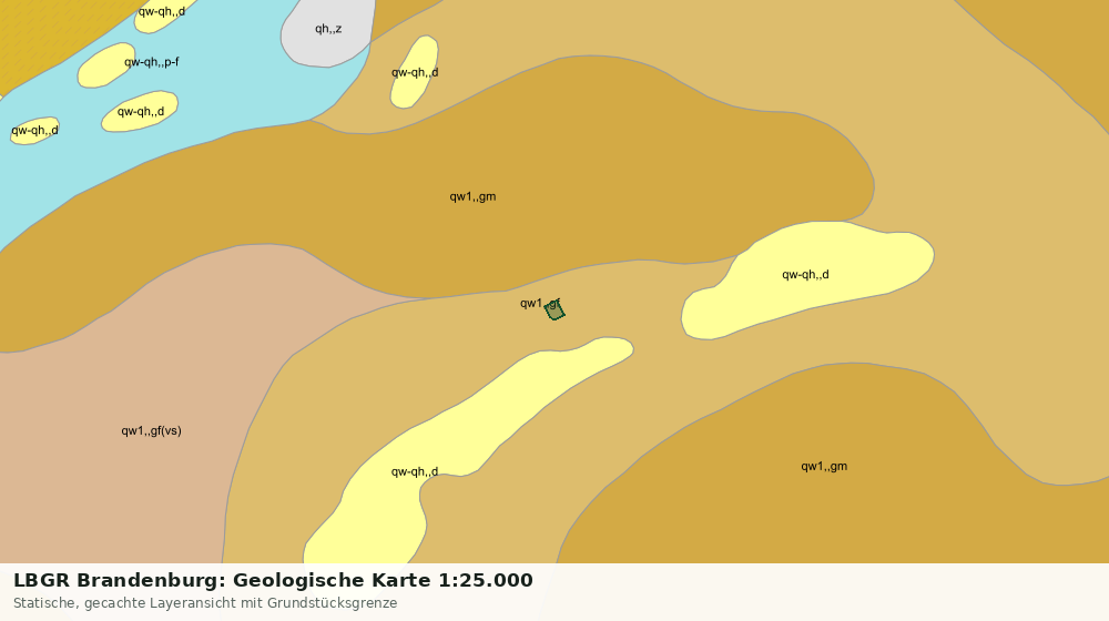 Statische Kartenansicht: LBGR Brandenburg: Geologische Karte 1:25.000