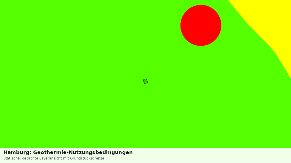 Statische Kartenansicht: Hamburg: Geothermie-Nutzungsbedingungen