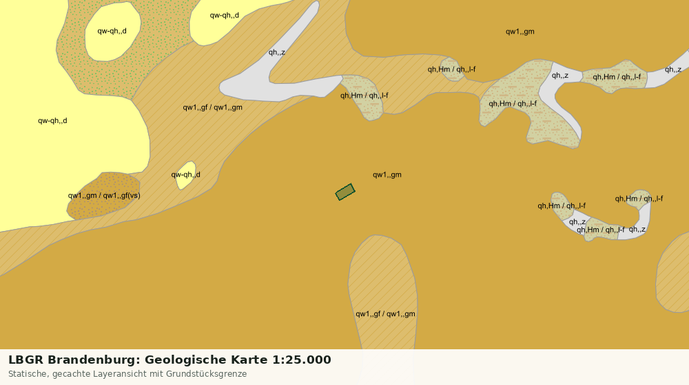 Statische Kartenansicht: LBGR Brandenburg: Geologische Karte 1:25.000