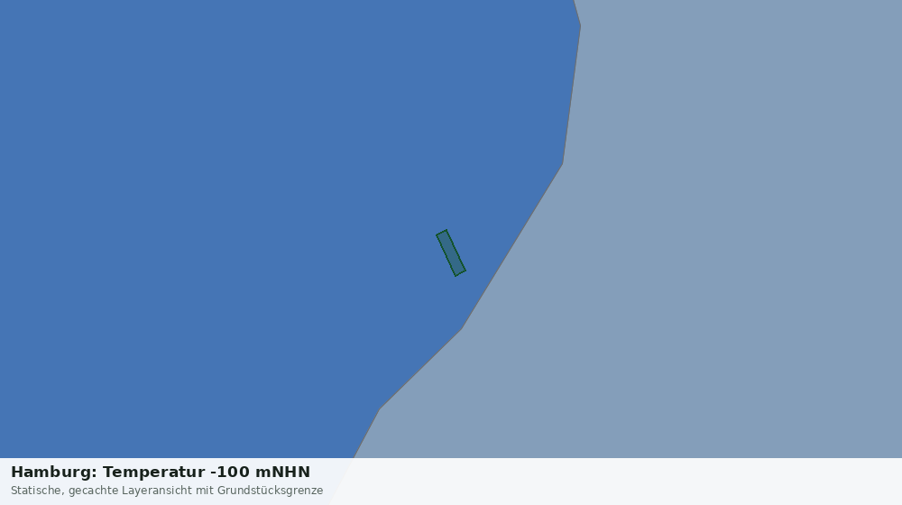 Statische Kartenansicht: Hamburg: Temperatur -100 mNHN