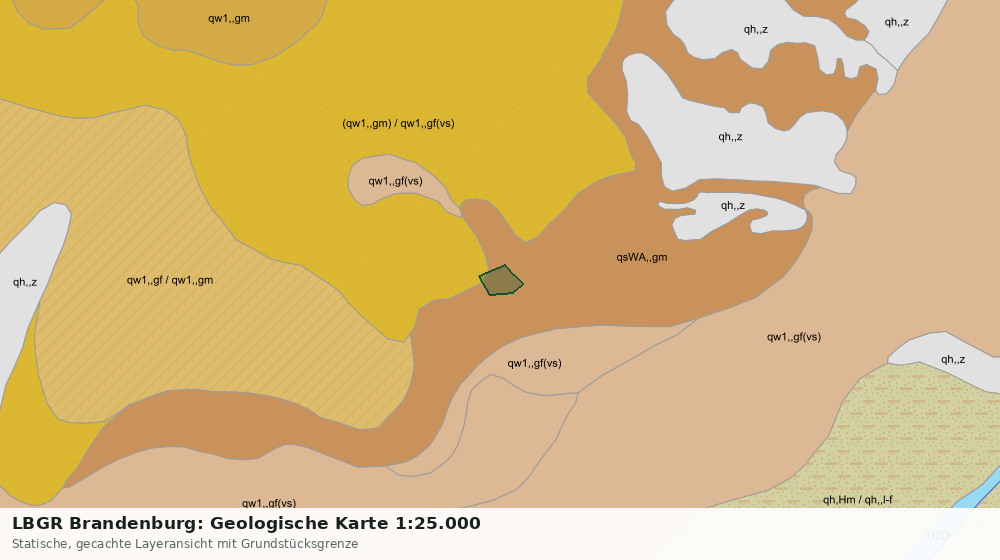 Statische Kartenansicht: LBGR Brandenburg: Geologische Karte 1:25.000