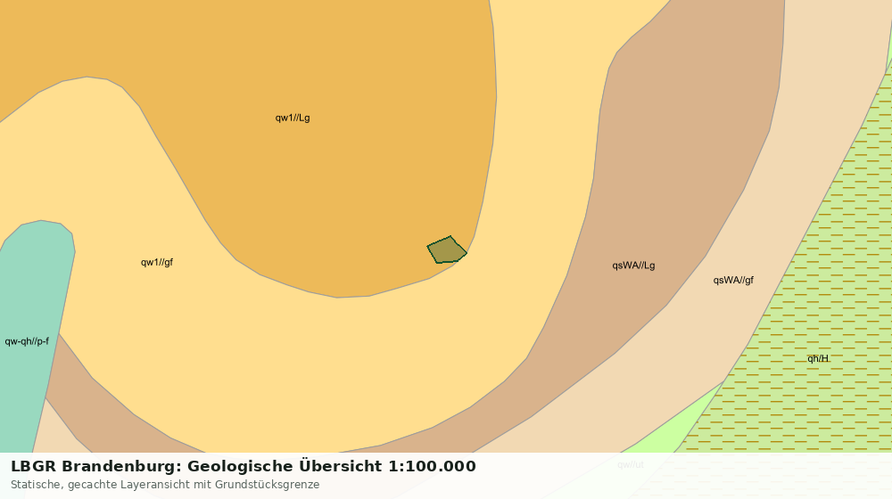 Statische Kartenansicht: LBGR Brandenburg: Geologische Übersicht 1:100.000