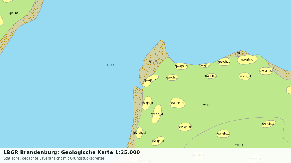Statische Kartenansicht: LBGR Brandenburg: Geologische Karte 1:25.000
