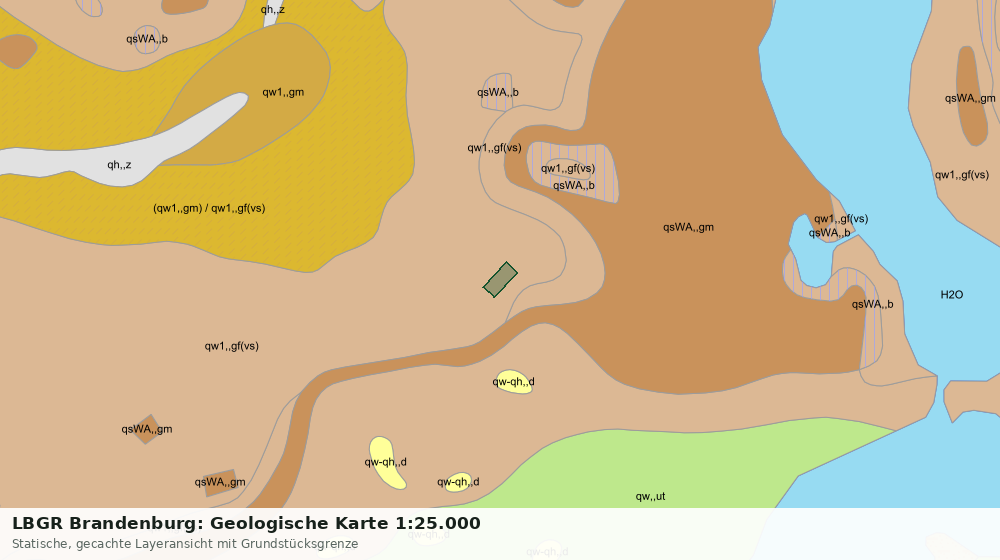 Statische Kartenansicht: LBGR Brandenburg: Geologische Karte 1:25.000