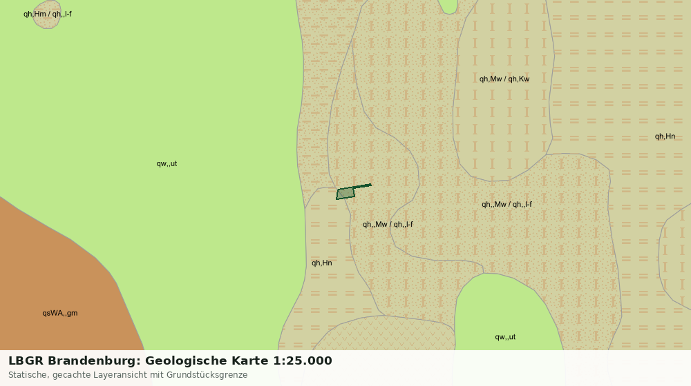 Statische Kartenansicht: LBGR Brandenburg: Geologische Karte 1:25.000