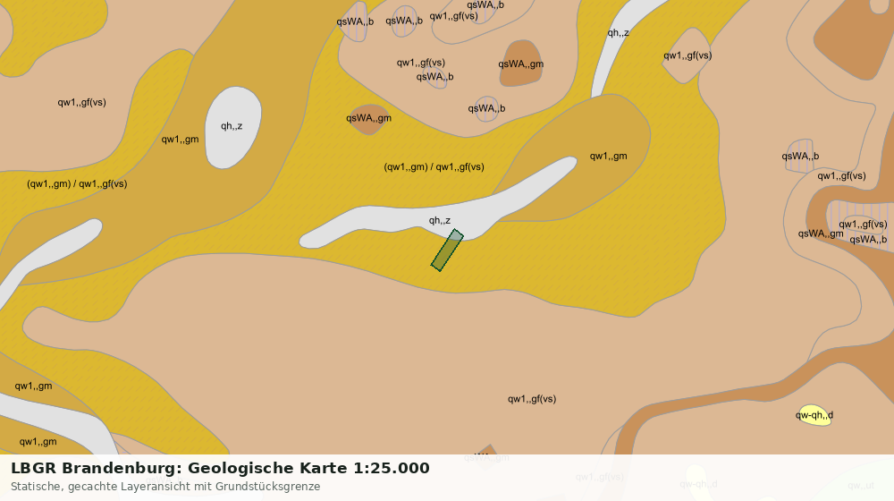 Statische Kartenansicht: LBGR Brandenburg: Geologische Karte 1:25.000