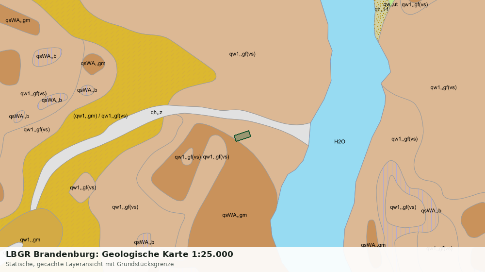 Statische Kartenansicht: LBGR Brandenburg: Geologische Karte 1:25.000