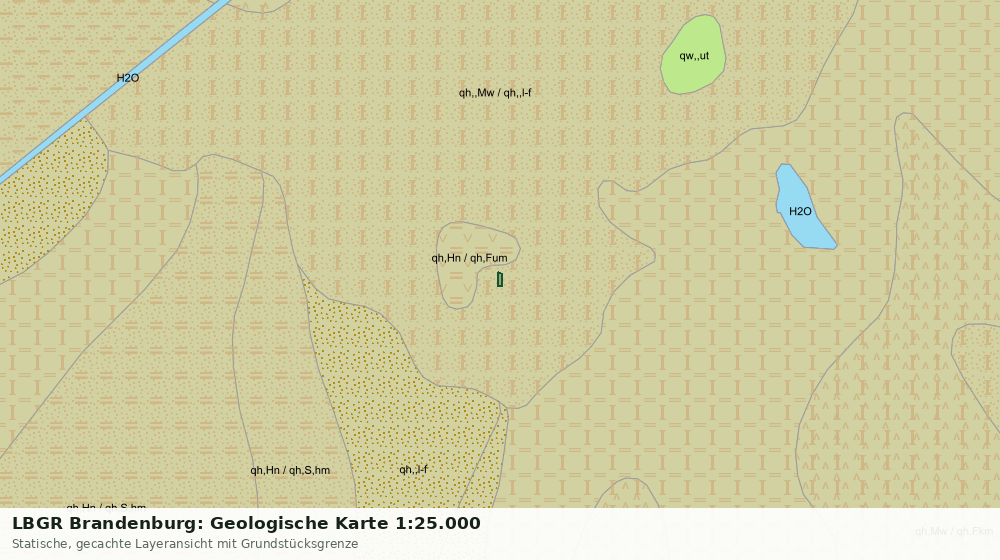 Statische Kartenansicht: LBGR Brandenburg: Geologische Karte 1:25.000