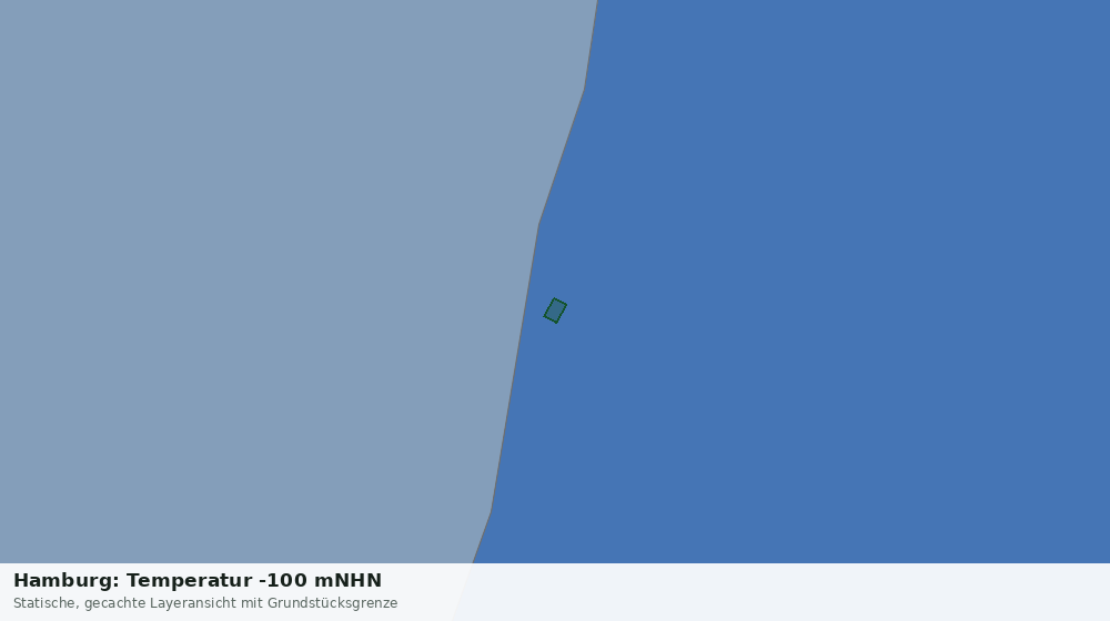Statische Kartenansicht: Hamburg: Temperatur -100 mNHN