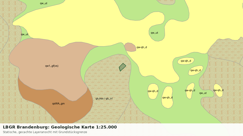 Statische Kartenansicht: LBGR Brandenburg: Geologische Karte 1:25.000