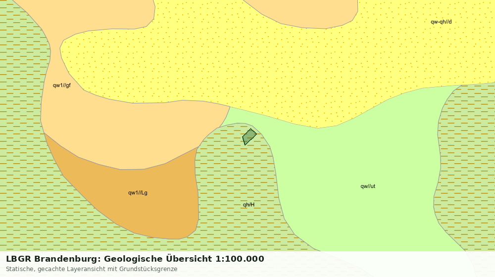 Statische Kartenansicht: LBGR Brandenburg: Geologische Übersicht 1:100.000