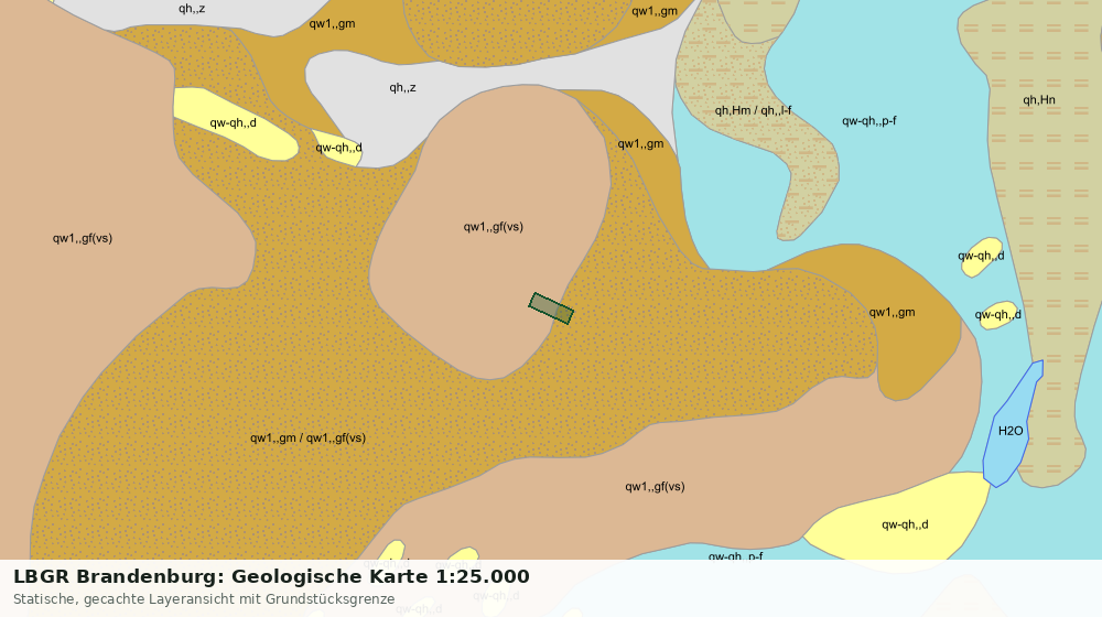 Statische Kartenansicht: LBGR Brandenburg: Geologische Karte 1:25.000