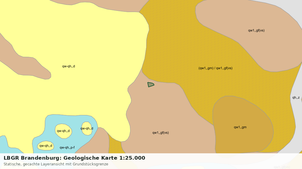 Statische Kartenansicht: LBGR Brandenburg: Geologische Karte 1:25.000