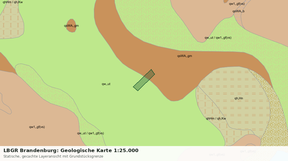 Statische Kartenansicht: LBGR Brandenburg: Geologische Karte 1:25.000