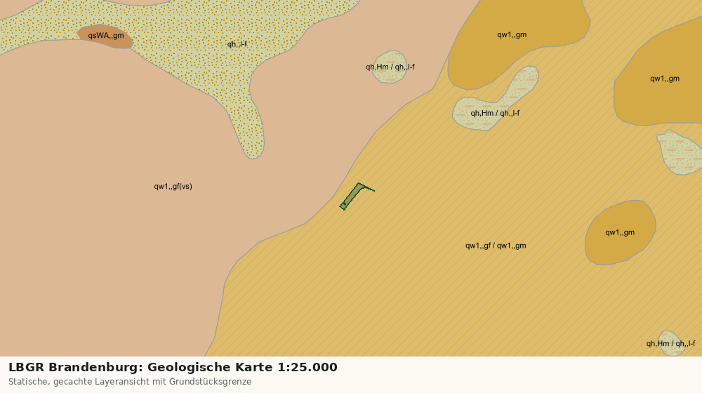 Statische Kartenansicht: LBGR Brandenburg: Geologische Karte 1:25.000