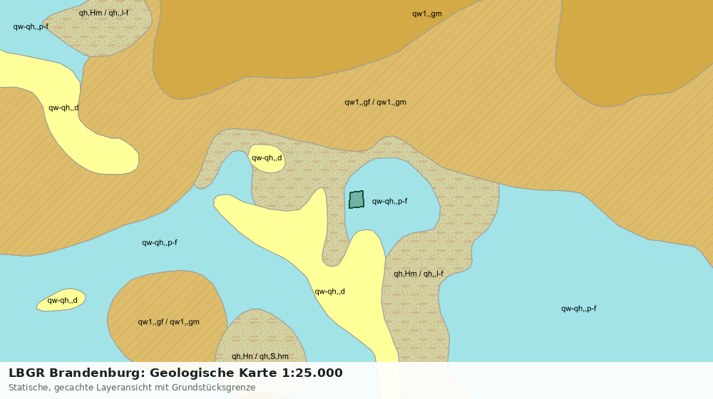 Statische Kartenansicht: LBGR Brandenburg: Geologische Karte 1:25.000