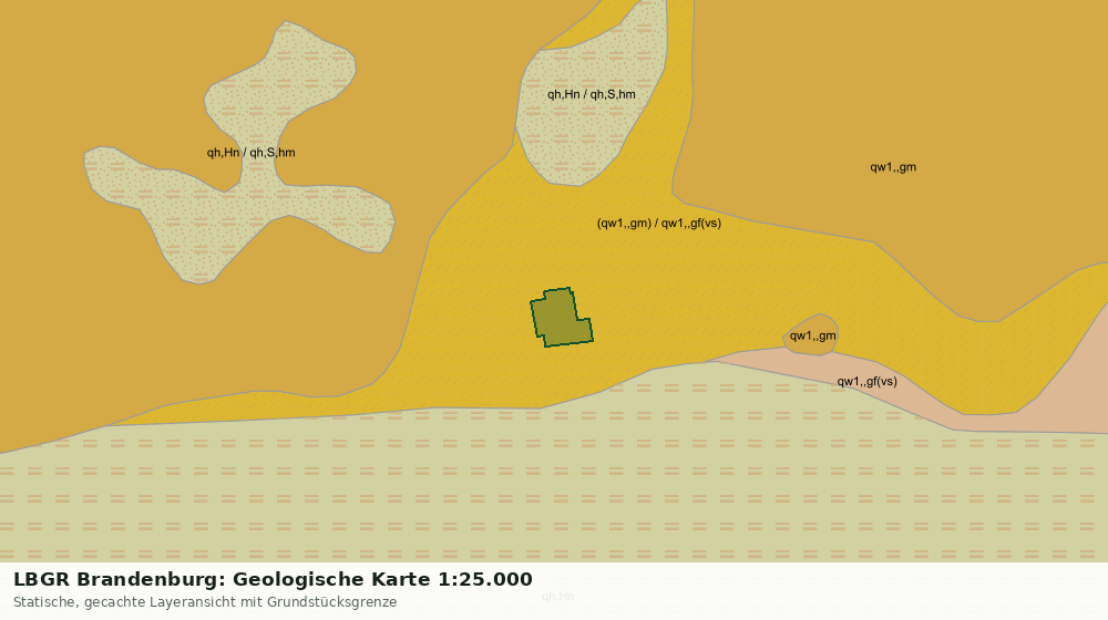 Statische Kartenansicht: LBGR Brandenburg: Geologische Karte 1:25.000