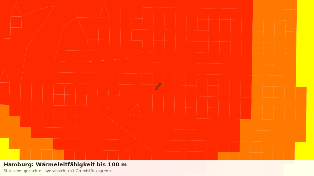 Statische Kartenansicht: Hamburg: Wärmeleitfähigkeit bis 100 m