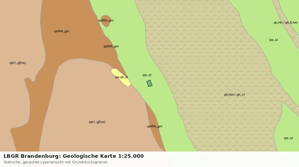 Statische Kartenansicht: LBGR Brandenburg: Geologische Karte 1:25.000