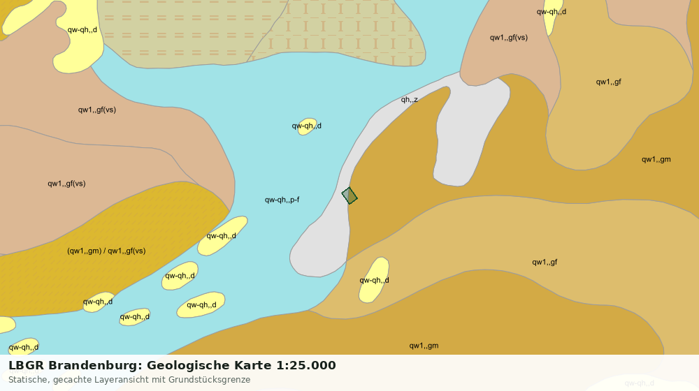 Statische Kartenansicht: LBGR Brandenburg: Geologische Karte 1:25.000
