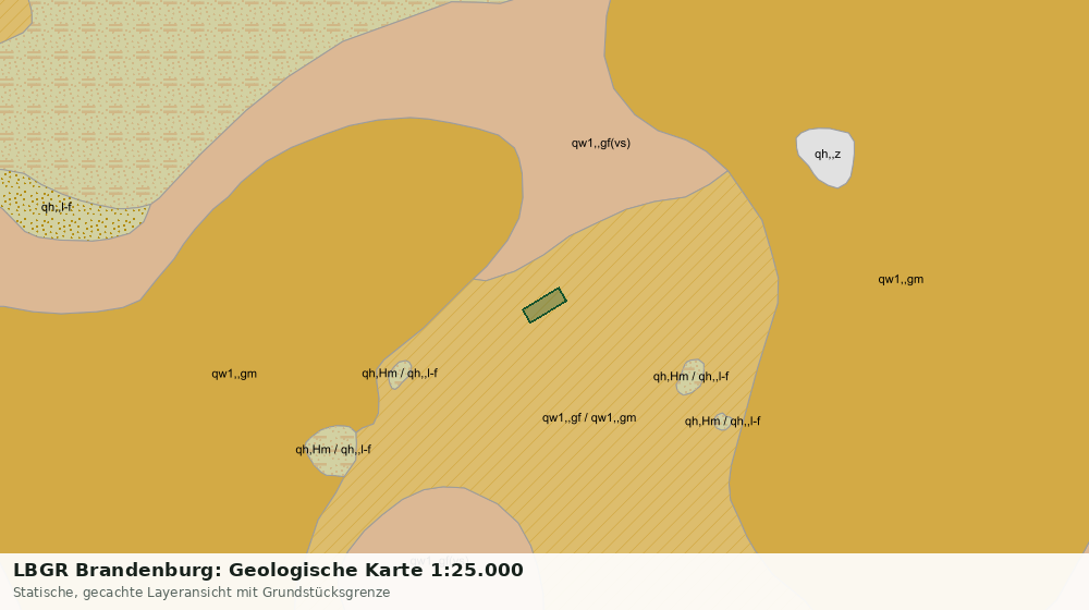 Statische Kartenansicht: LBGR Brandenburg: Geologische Karte 1:25.000