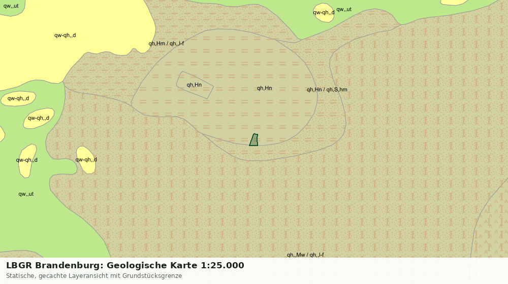 Statische Kartenansicht: LBGR Brandenburg: Geologische Karte 1:25.000