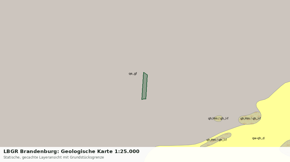 Statische Kartenansicht: LBGR Brandenburg: Geologische Karte 1:25.000