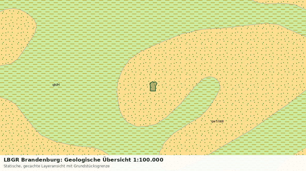 Statische Kartenansicht: LBGR Brandenburg: Geologische Übersicht 1:100.000