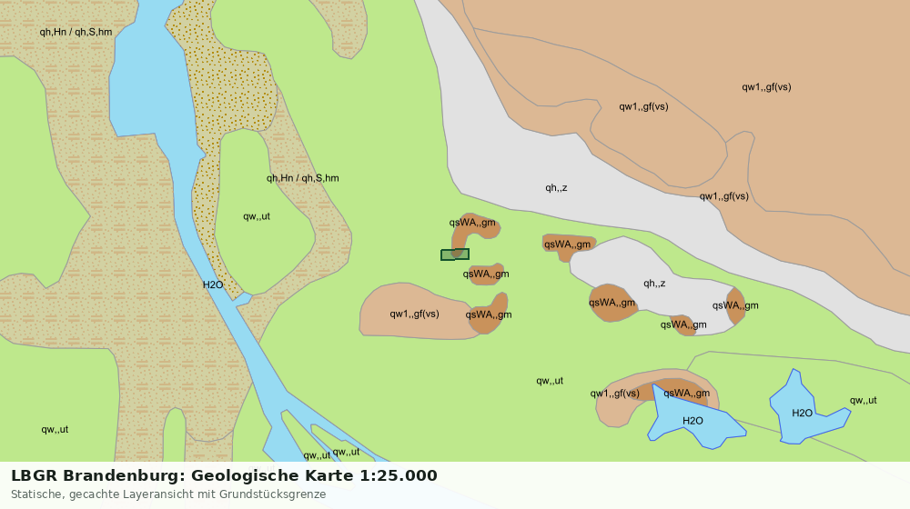 Statische Kartenansicht: LBGR Brandenburg: Geologische Karte 1:25.000