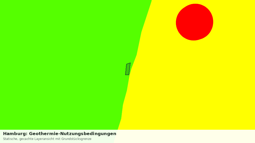 Statische Kartenansicht: Hamburg: Geothermie-Nutzungsbedingungen