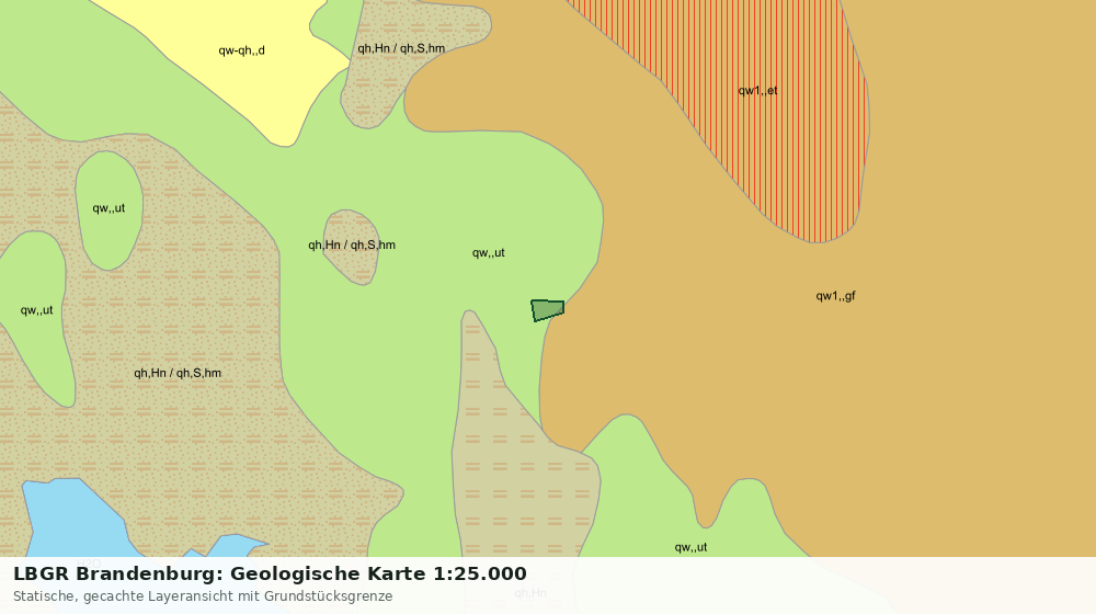 Statische Kartenansicht: LBGR Brandenburg: Geologische Karte 1:25.000