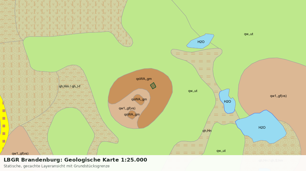Statische Kartenansicht: LBGR Brandenburg: Geologische Karte 1:25.000