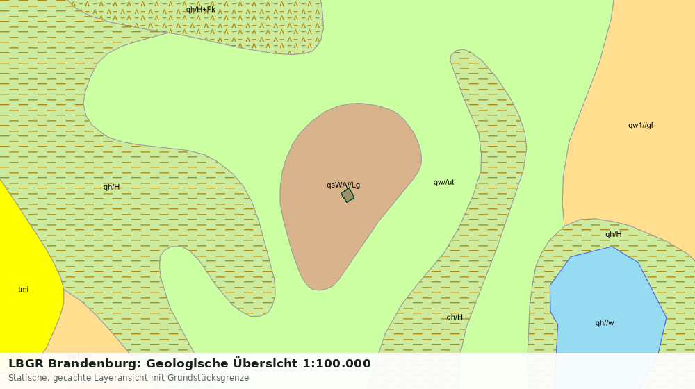 Statische Kartenansicht: LBGR Brandenburg: Geologische Übersicht 1:100.000