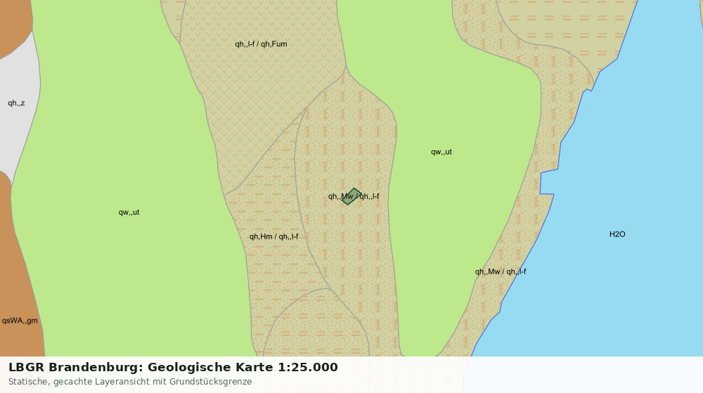 Statische Kartenansicht: LBGR Brandenburg: Geologische Karte 1:25.000