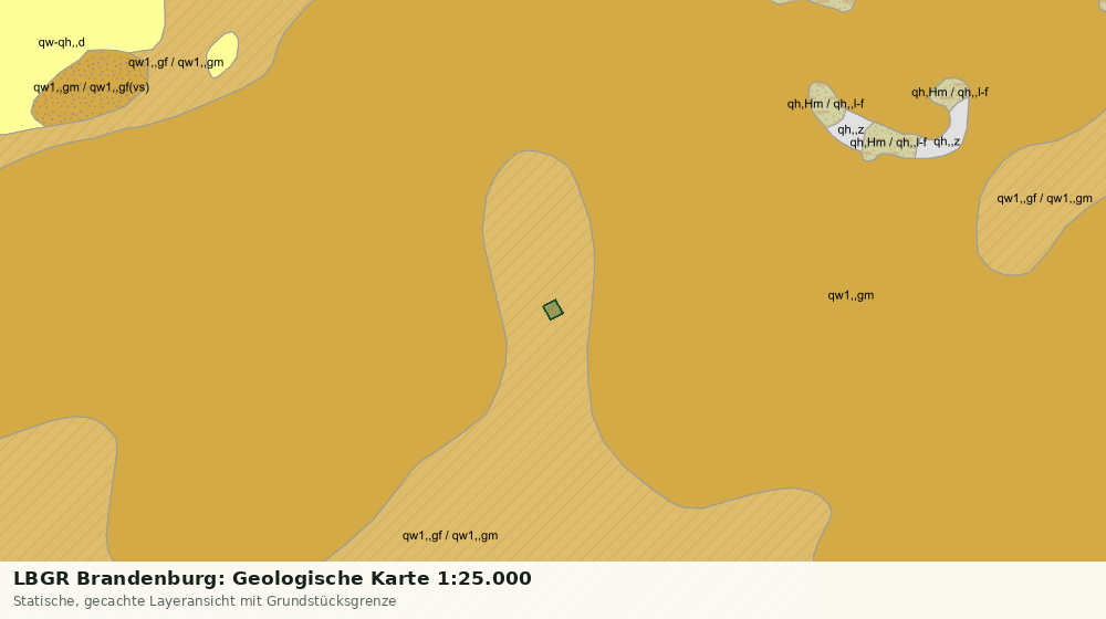 Statische Kartenansicht: LBGR Brandenburg: Geologische Karte 1:25.000
