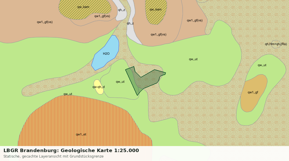 Statische Kartenansicht: LBGR Brandenburg: Geologische Karte 1:25.000