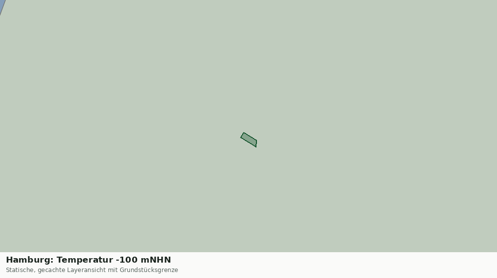 Statische Kartenansicht: Hamburg: Temperatur -100 mNHN