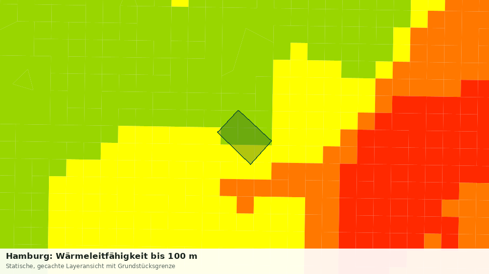 Statische Kartenansicht: Hamburg: Wärmeleitfähigkeit bis 100 m