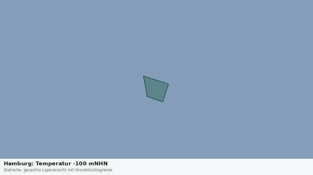 Statische Kartenansicht: Hamburg: Temperatur -100 mNHN