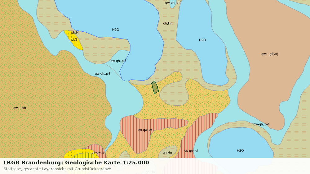 Statische Kartenansicht: LBGR Brandenburg: Geologische Karte 1:25.000