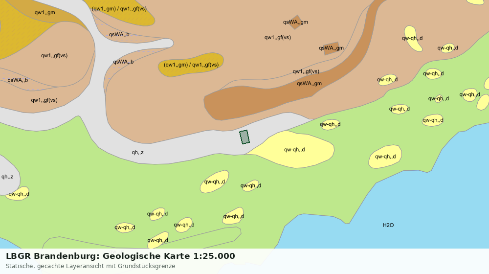 Statische Kartenansicht: LBGR Brandenburg: Geologische Karte 1:25.000