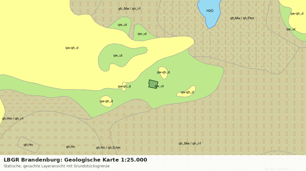 Statische Kartenansicht: LBGR Brandenburg: Geologische Karte 1:25.000
