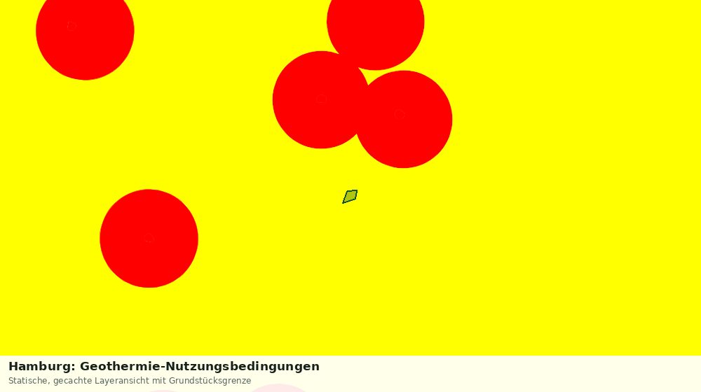 Statische Kartenansicht: Hamburg: Geothermie-Nutzungsbedingungen